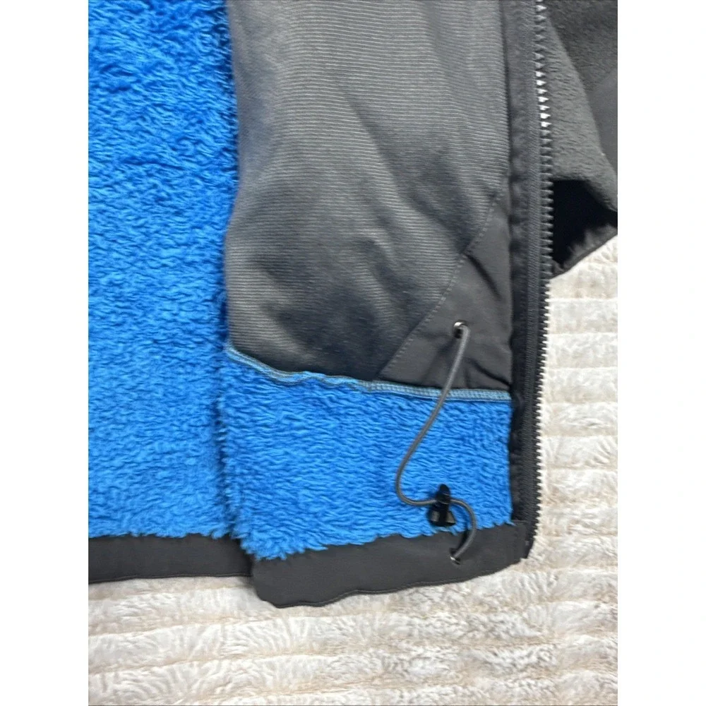 North Face Men's Medium Chimborazo Sherpa-Lined Fleece Full Zip Jacket Gray NICE